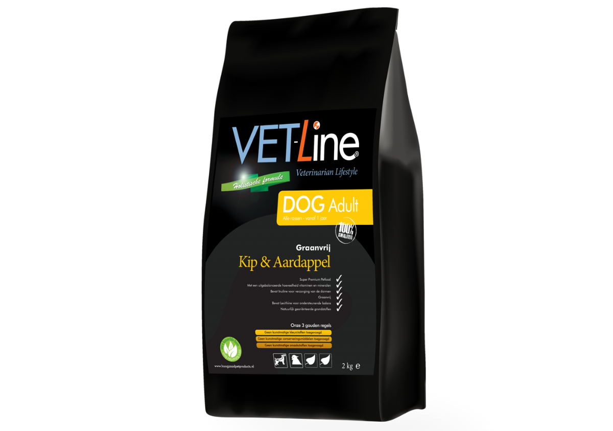 VET-Line Dog Adult Kip & Aardappel  Graanvrij  10 KG